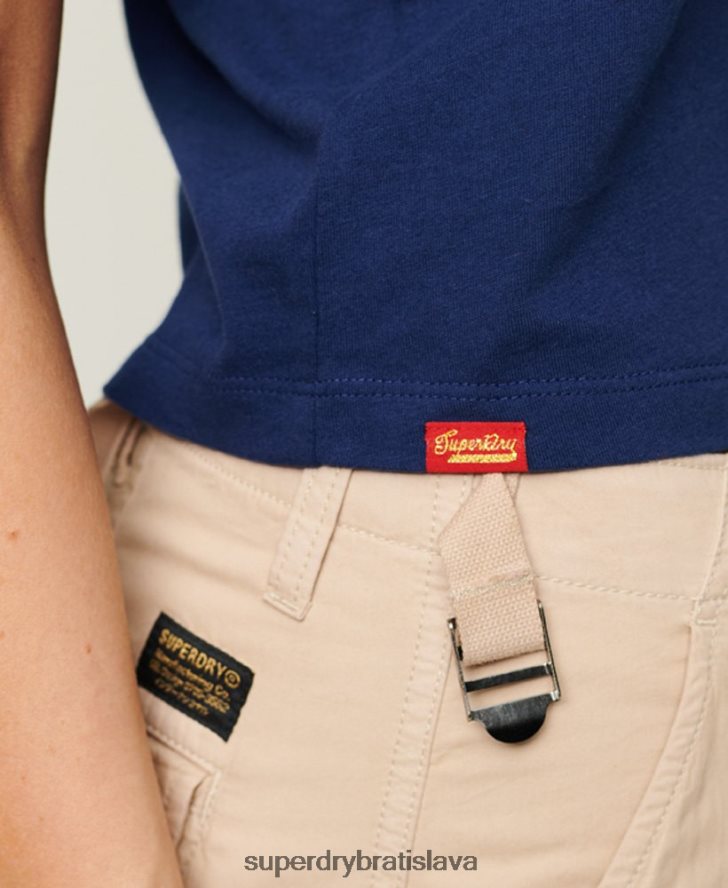 Superdry ženy pracovné oblečenie s grafickým tričkom 6B4ZTR1971 oblečenie námorníctvo