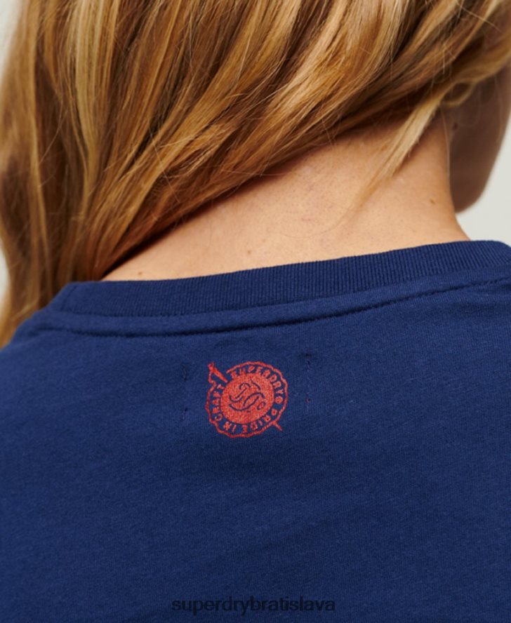 Superdry ženy pracovné oblečenie s grafickým tričkom 6B4ZTR1971 oblečenie námorníctvo