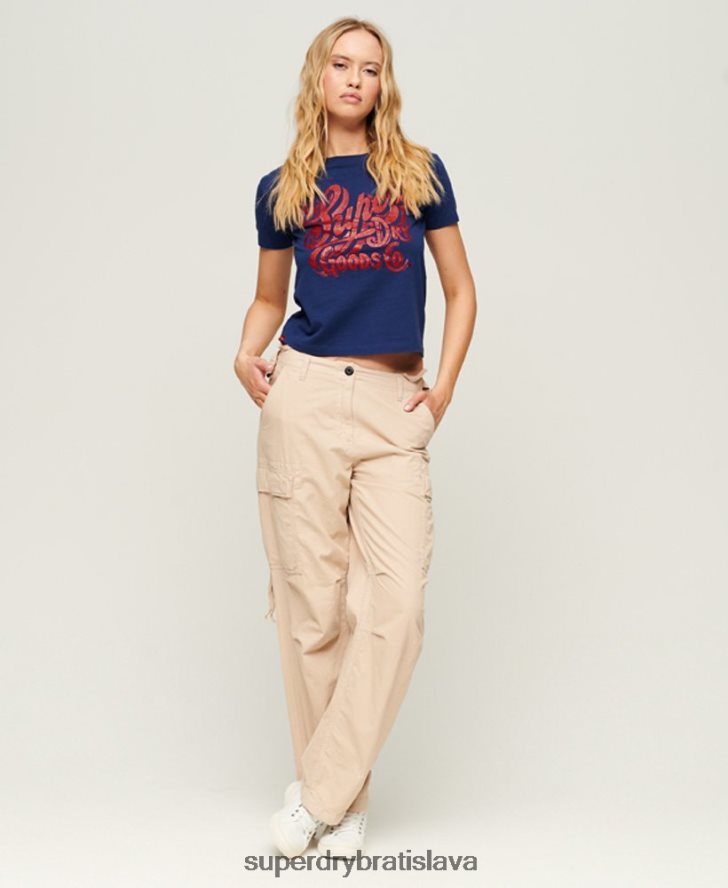 Superdry ženy pracovné oblečenie s grafickým tričkom 6B4ZTR1971 oblečenie námorníctvo