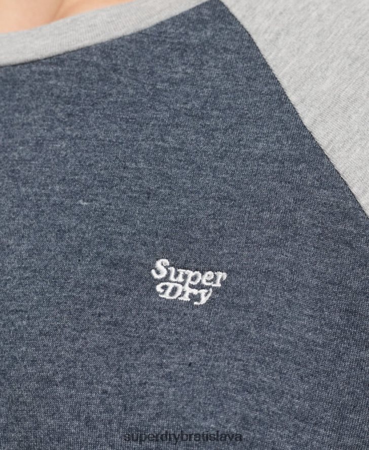 Superdry ženy raglánové tričko z organickej bavlny cali stripe 2.0 6B4ZTR6260 oblečenie námorníctvo