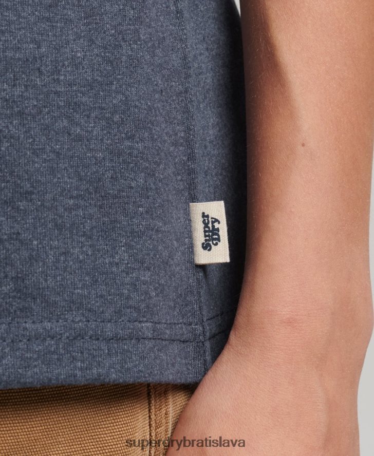 Superdry ženy recyklované ringer tričko 6B4ZTR6224 oblečenie námorníctvo