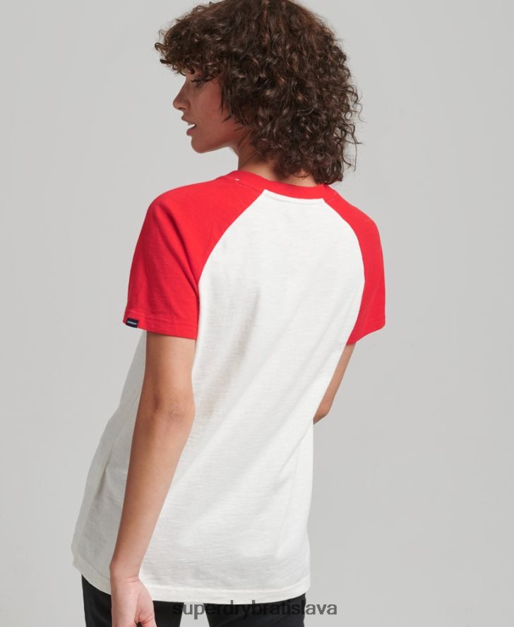 Superdry ženy staré tričko s vintage logom 6B4ZTR2837 oblečenie biely