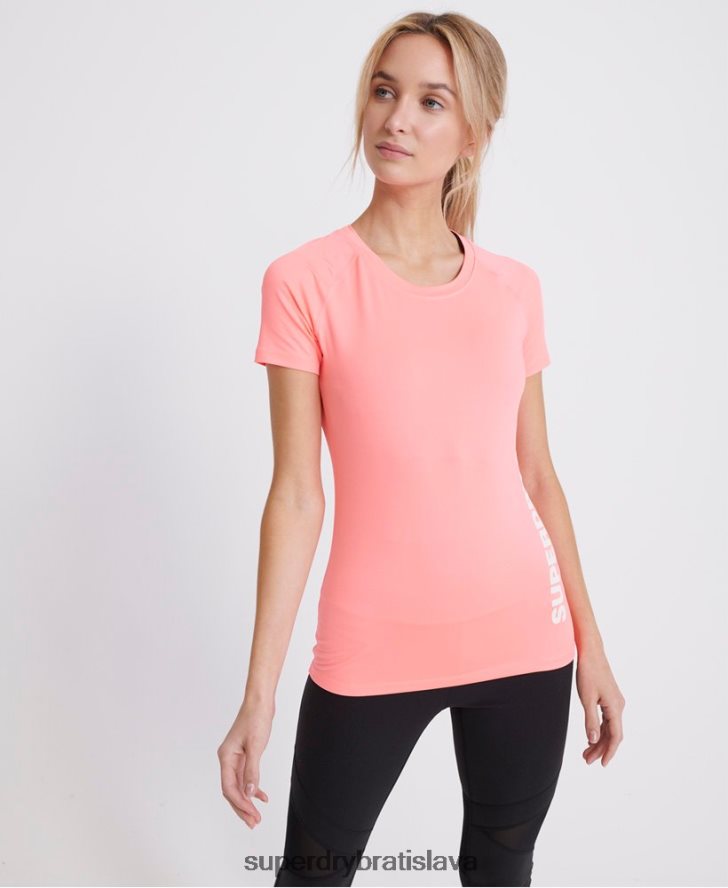 Superdry ženy tričko nevyhnutné na tréning 6B4ZTR2854 oblečenie koralový