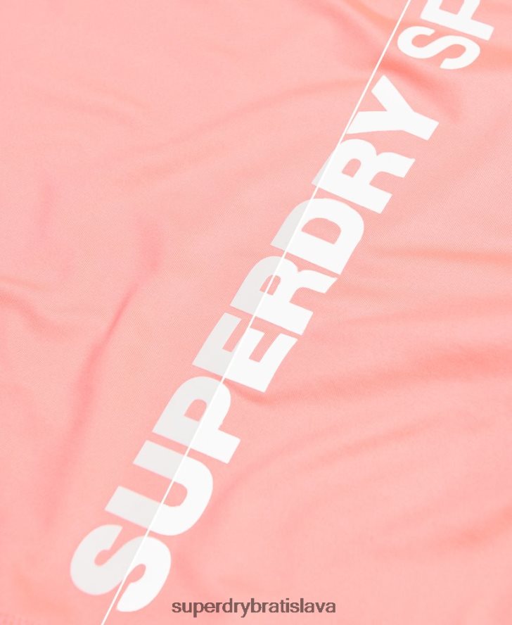 Superdry ženy tričko nevyhnutné na tréning 6B4ZTR2854 oblečenie koralový