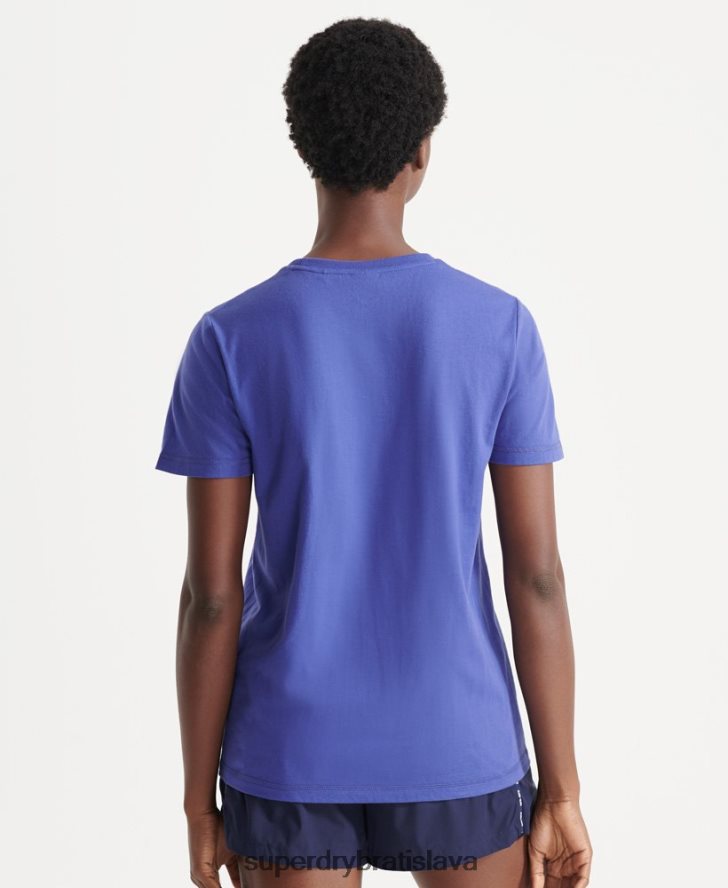 Superdry ženy tričko s grafikou train core 6B4ZTR6352 oblečenie Modrá
