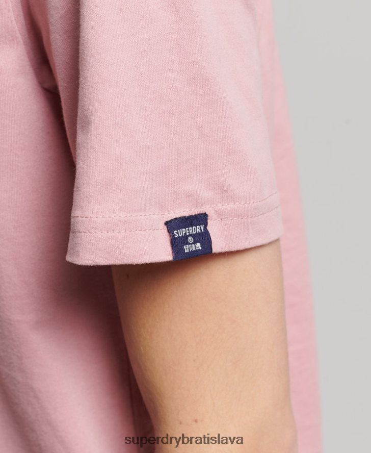 Superdry ženy tričko s logom s jadrom z organickej bavlny 6B4ZTR2811 oblečenie Ružová