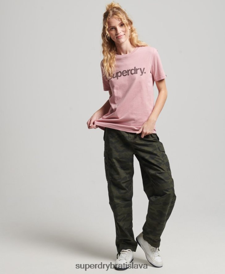 Superdry ženy tričko s logom s jadrom z organickej bavlny 6B4ZTR2811 oblečenie Ružová