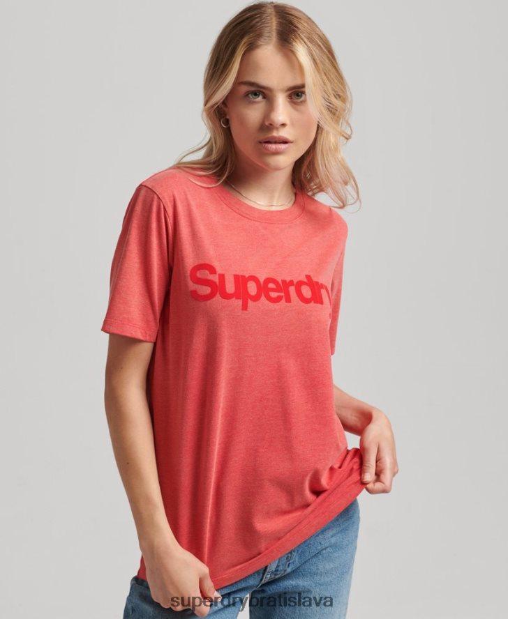 Superdry ženy tričko s logom z 80. rokov 6B4ZTR2669 oblečenie červená
