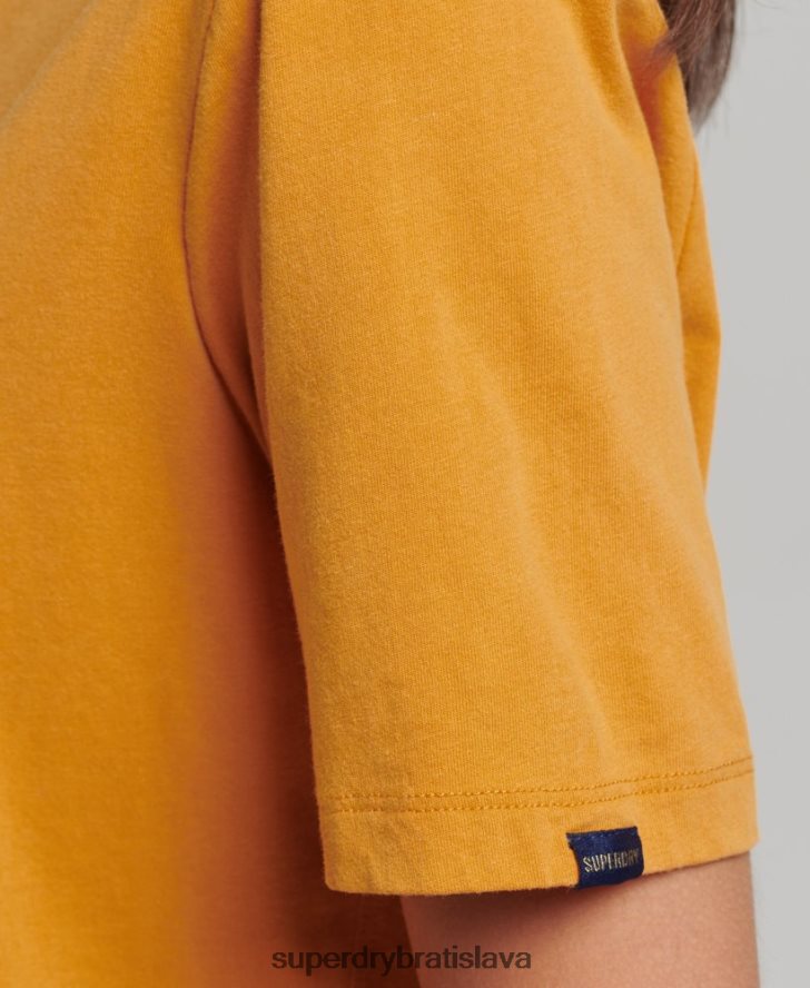 Superdry ženy tričko s logom z 80. rokov 6B4ZTR2748 oblečenie zlato