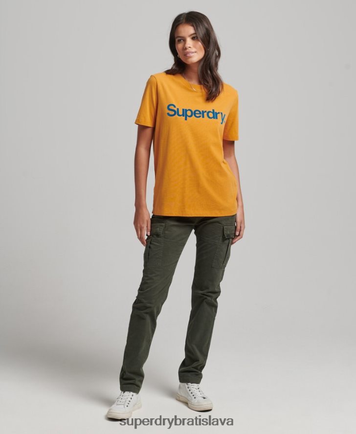 Superdry ženy tričko s logom z 80. rokov 6B4ZTR2748 oblečenie zlato