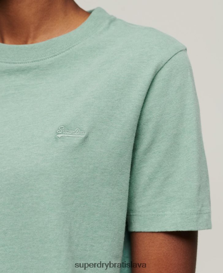 Superdry ženy tričko s vyšívaným vintage logom z organickej bavlny 6B4ZTR2250 oblečenie zelená