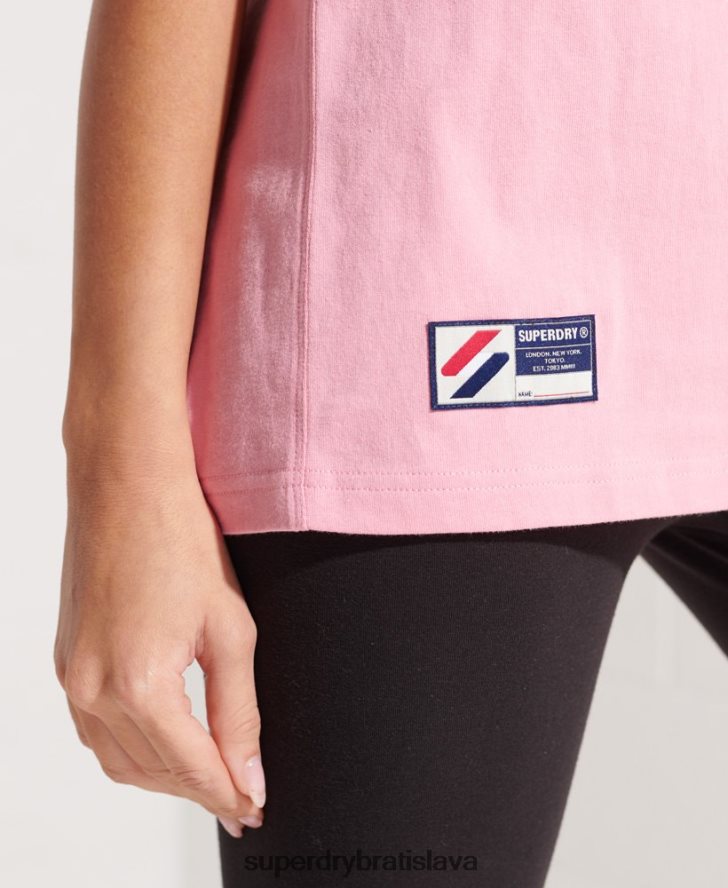 Superdry ženy tričko so žiarivým logom spoločnosti 6B4ZTR6278 oblečenie Ružová
