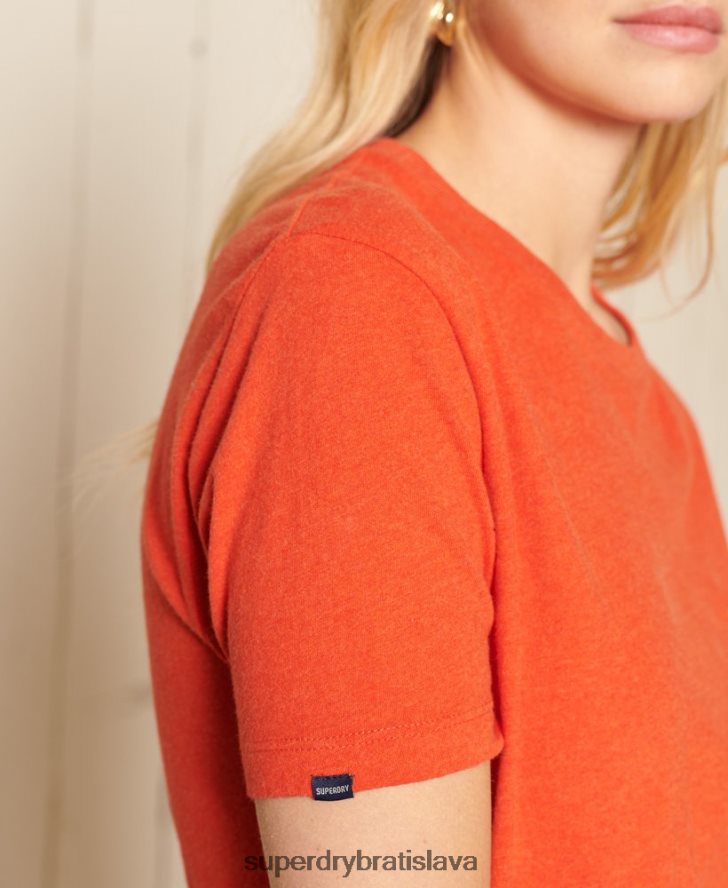 Superdry ženy tričko voľného strihu z organickej bavlny s vintage logom 6B4ZTR6297 oblečenie oranžová