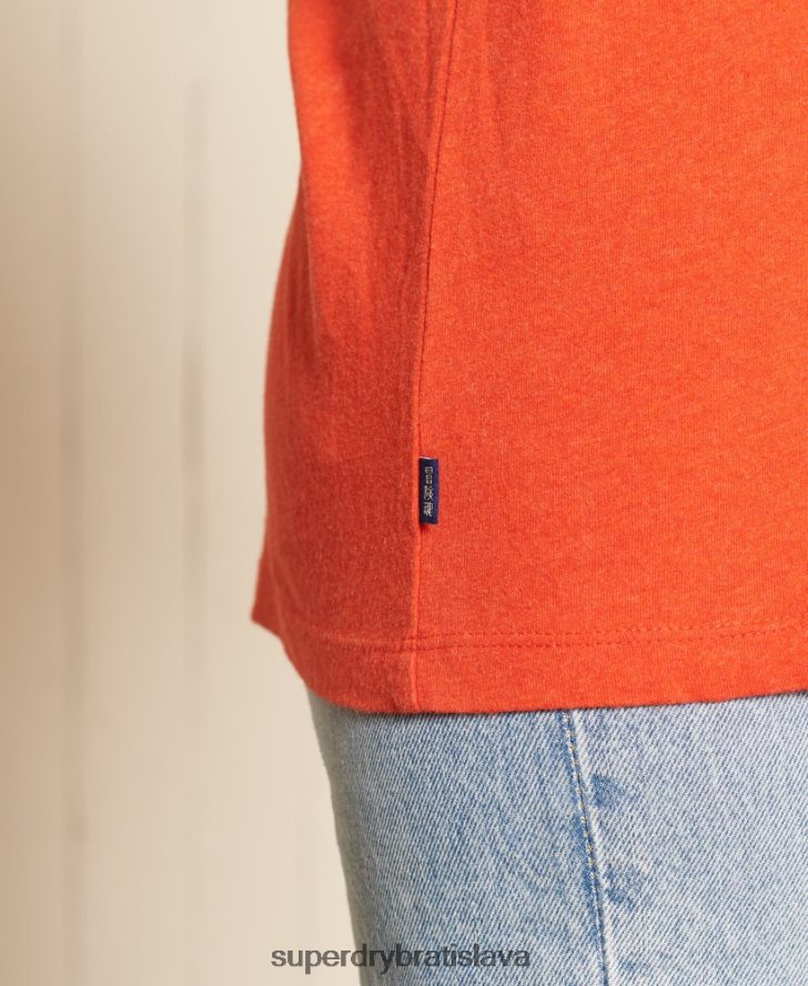 Superdry ženy tričko voľného strihu z organickej bavlny s vintage logom 6B4ZTR6297 oblečenie oranžová
