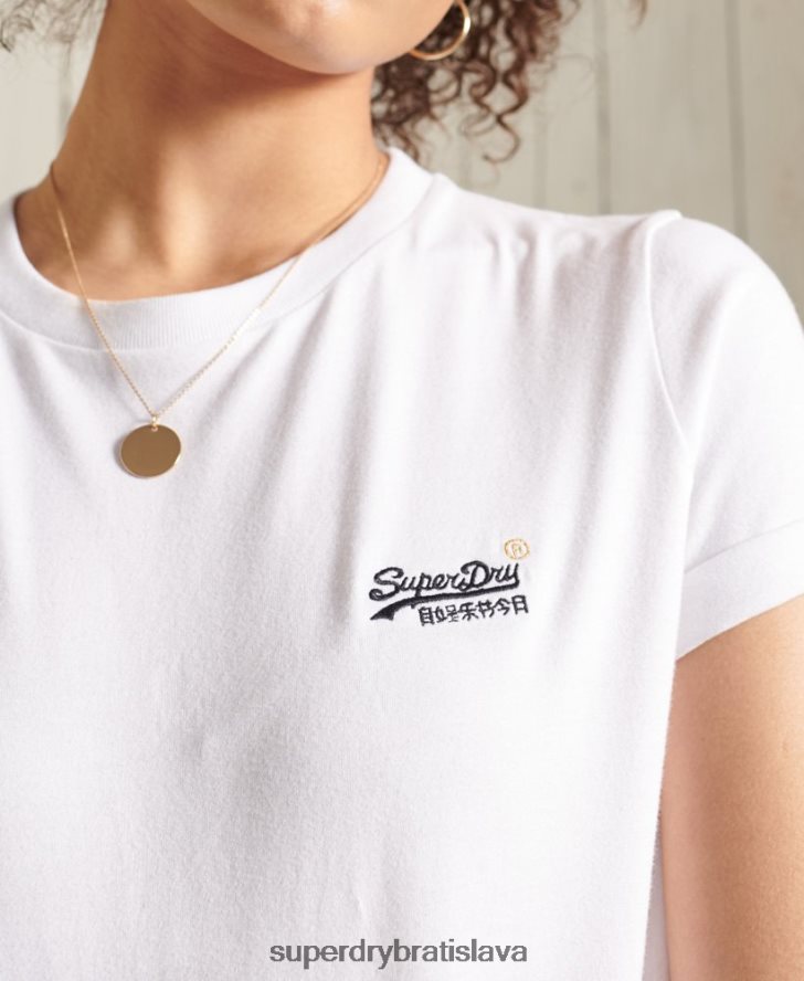 Superdry ženy tričko z organickej bavlny 6B4ZTR2847 oblečenie biely