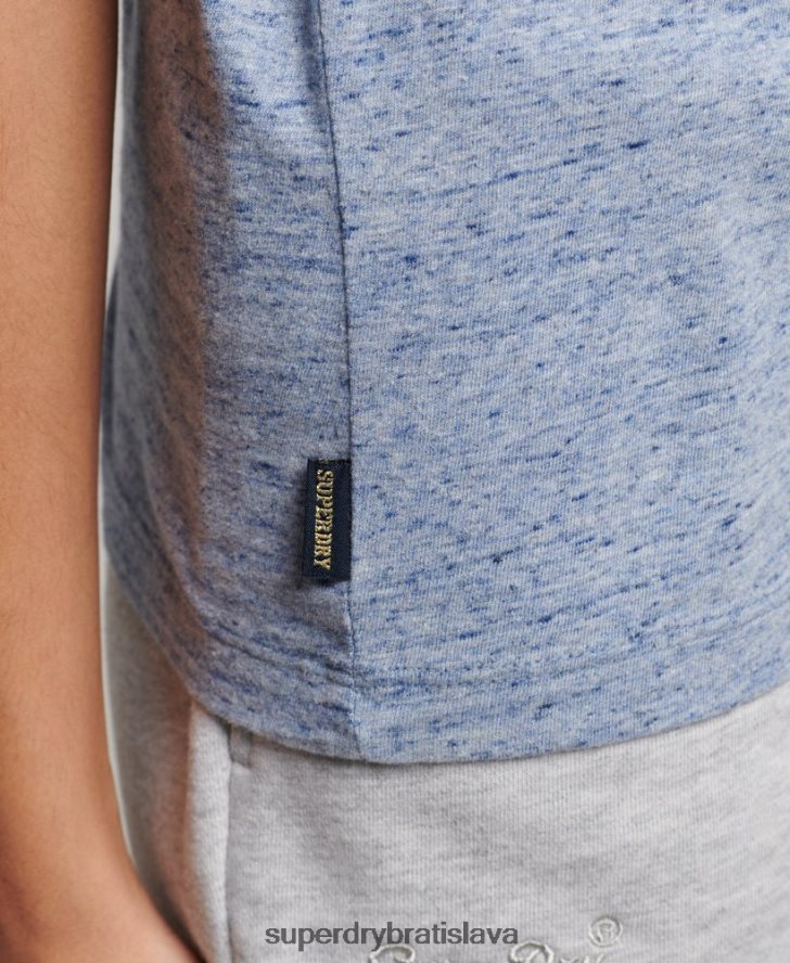 Superdry ženy tričko z organickej bavlny vintage logo scripted coll 6B4ZTR2619 oblečenie Modrá