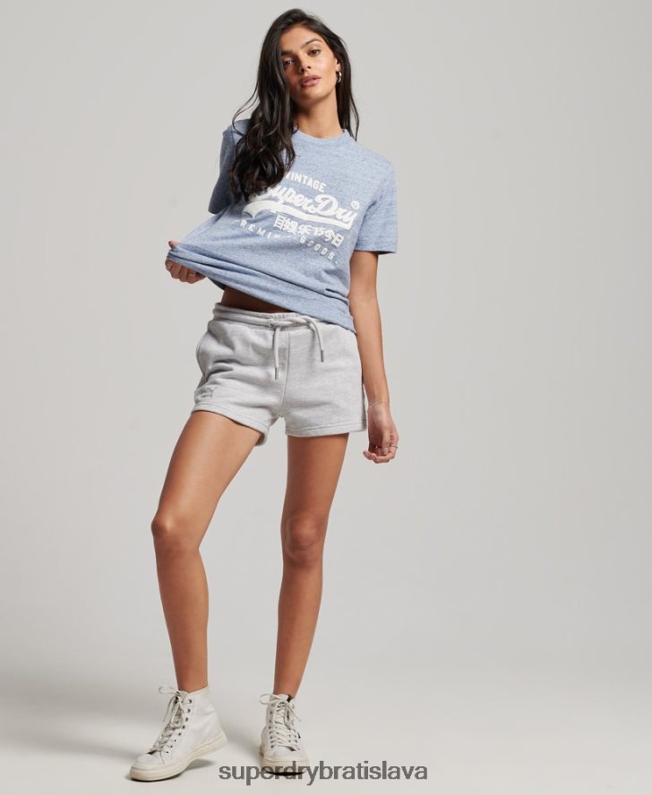 Superdry ženy tričko z organickej bavlny vintage logo scripted coll 6B4ZTR2619 oblečenie Modrá