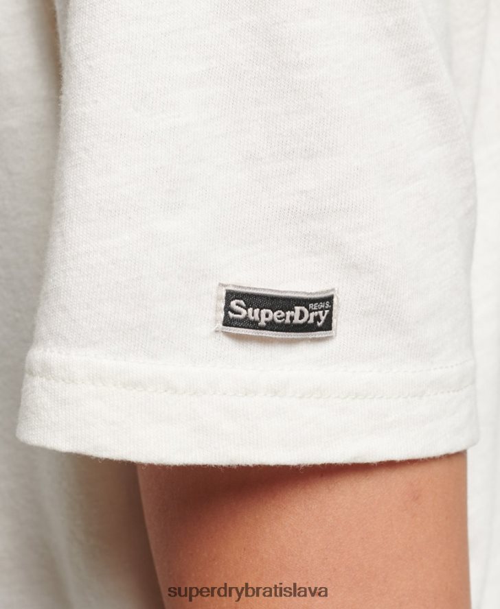 Superdry ženy vintage indie tričko 6B4ZTR6221 oblečenie krém