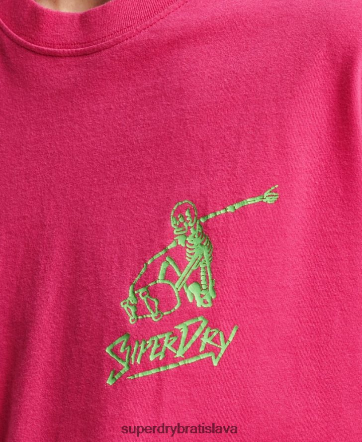 Superdry ženy vintage kali tričko 6B4ZTR6198 oblečenie Ružová