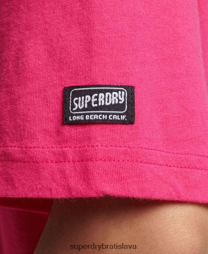 Superdry ženy vintage kali tričko 6B4ZTR6198 oblečenie Ružová