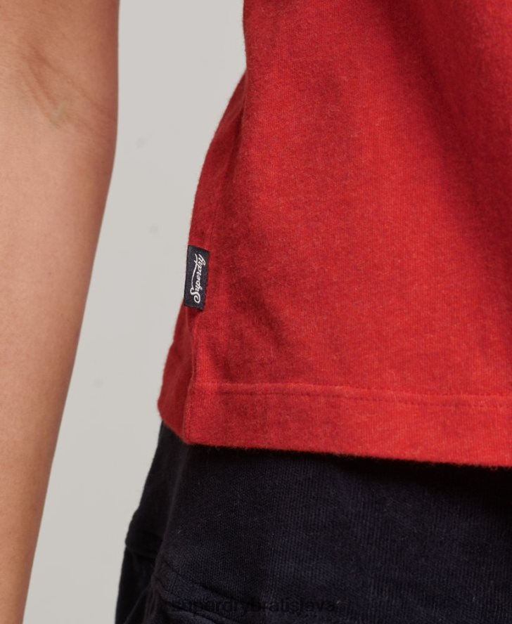 Superdry ženy vintage logo čiapka rukáv tričko 6B4ZTR2631 oblečenie oranžová