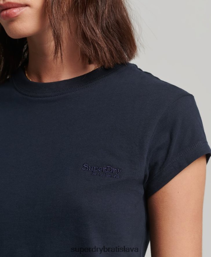 Superdry ženy vintage logo čiapka rukáv tričko 6B4ZTR2656 oblečenie námorníctvo