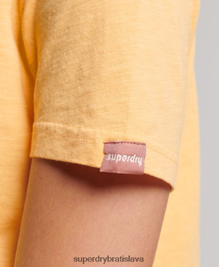 Superdry ženy vintage tieňové tričko 6B4ZTR2267 oblečenie žltá