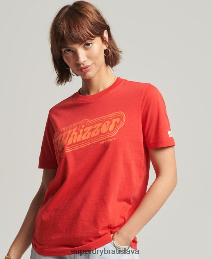 Superdry ženy vintage tričko mojej generácie 6B4ZTR2757 oblečenie červená