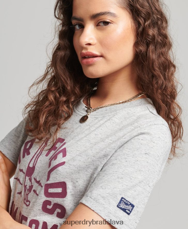 Superdry ženy vintage tričko mojej generácie 6B4ZTR2846 oblečenie sivá