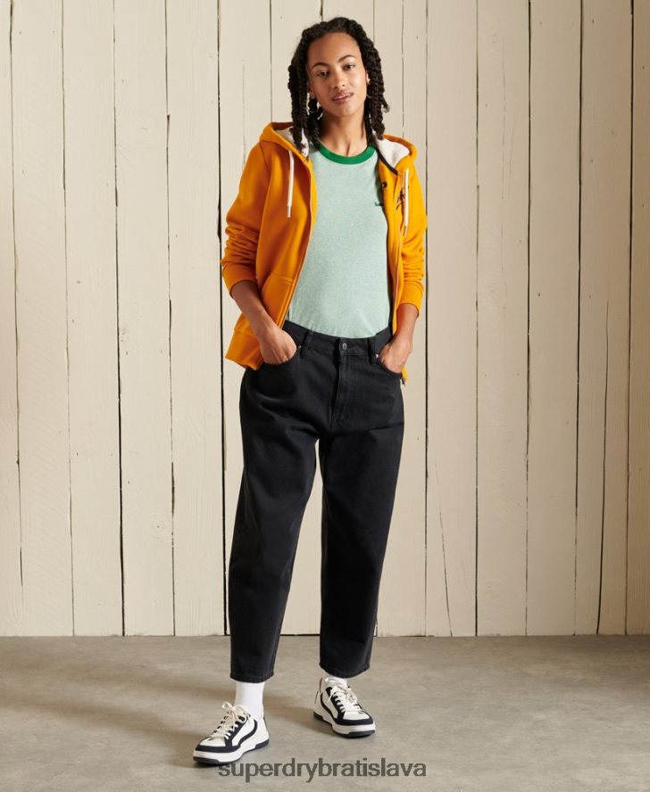 Superdry ženy vintage tričko s logom ringer z organickej bavlny 6B4ZTR6282 oblečenie zelená
