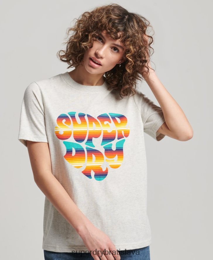 Superdry ženy vintage tričko s výplňou 6B4ZTR2648 oblečenie sivá