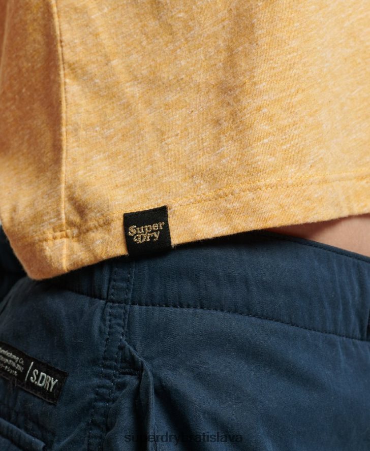 Superdry ženy vintage úzke tričko zo 70. rokov 6B4ZTR2623 oblečenie žltá