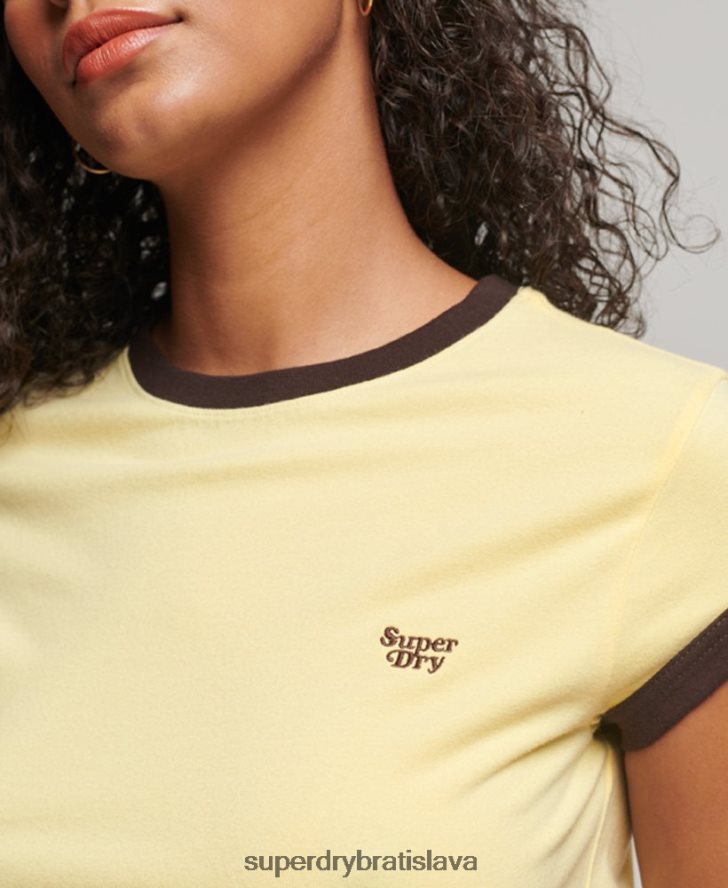 Superdry ženy vyzváňacie tričko 6B4ZTR2706 oblečenie žltá