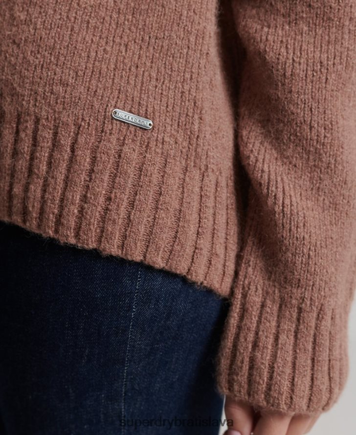 Superdry ženy Studios robustný sveter s rolovacím krkom 6B4ZTR4005 oblečenie opálenie
