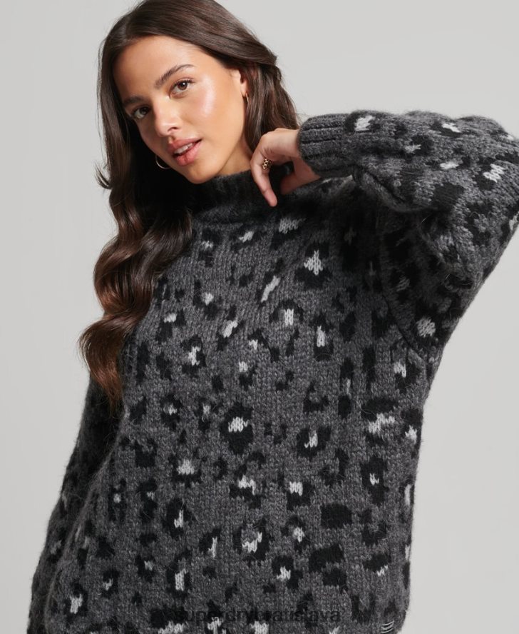 Superdry ženy pletený svetrík 6B4ZTR3999 oblečenie sivá