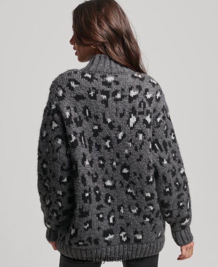 Superdry ženy pletený svetrík 6B4ZTR3999 oblečenie sivá