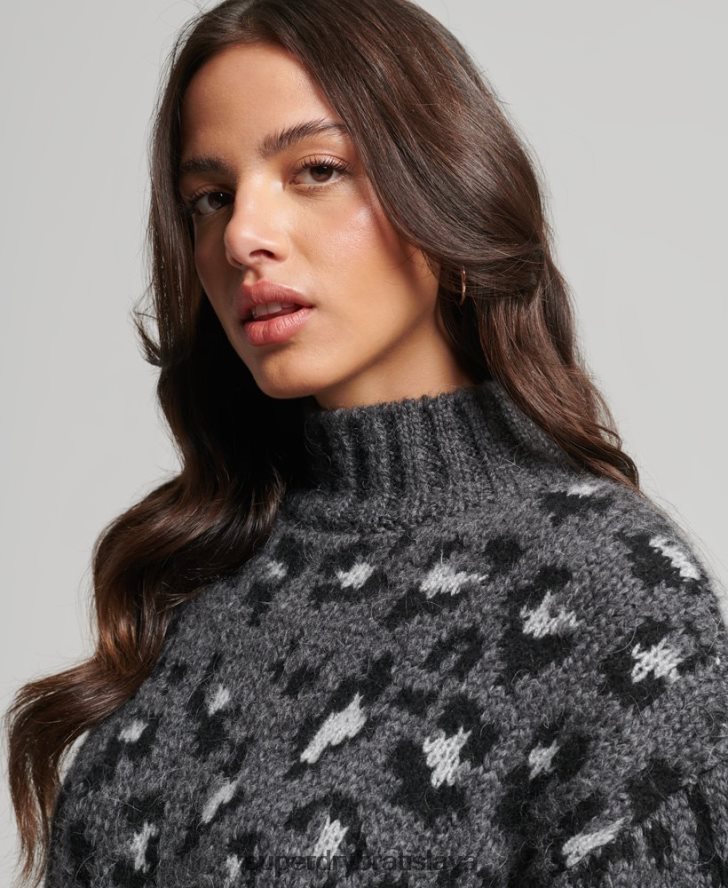 Superdry ženy pletený svetrík 6B4ZTR3999 oblečenie sivá