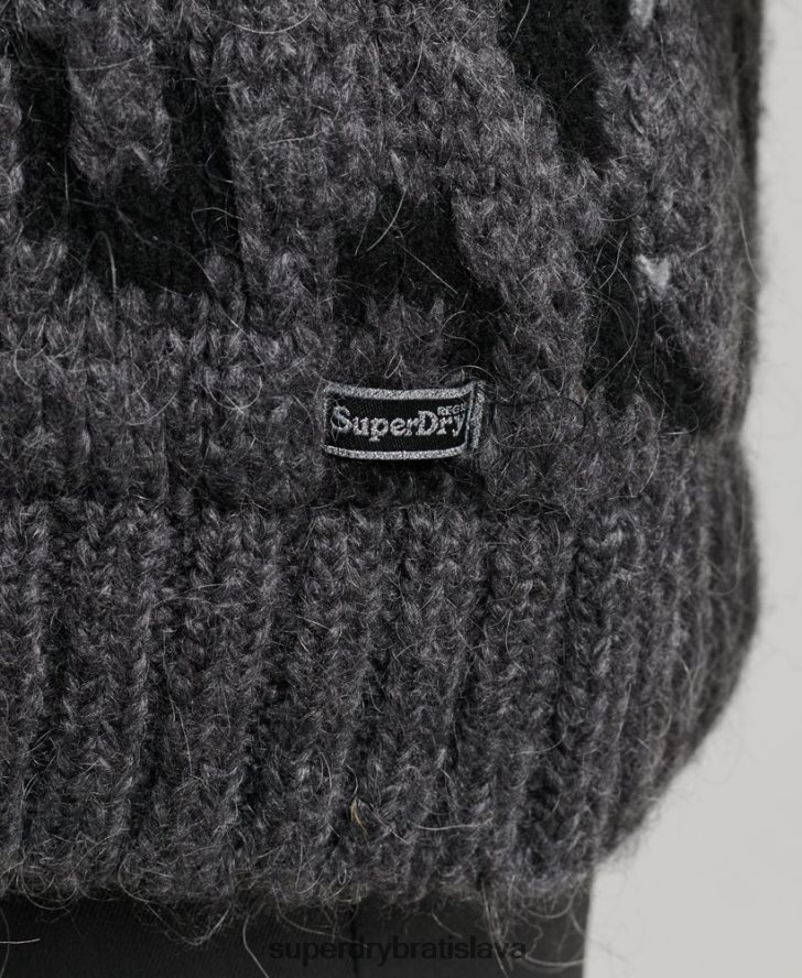 Superdry ženy pletený svetrík 6B4ZTR3999 oblečenie sivá