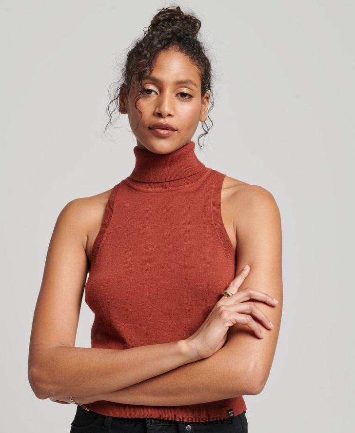 Superdry ženy studios merino roláda s výstrihom 6B4ZTR4000 oblečenie opálenie