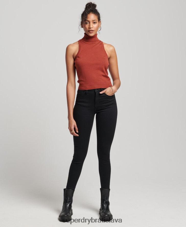 Superdry ženy studios merino roláda s výstrihom 6B4ZTR4000 oblečenie opálenie