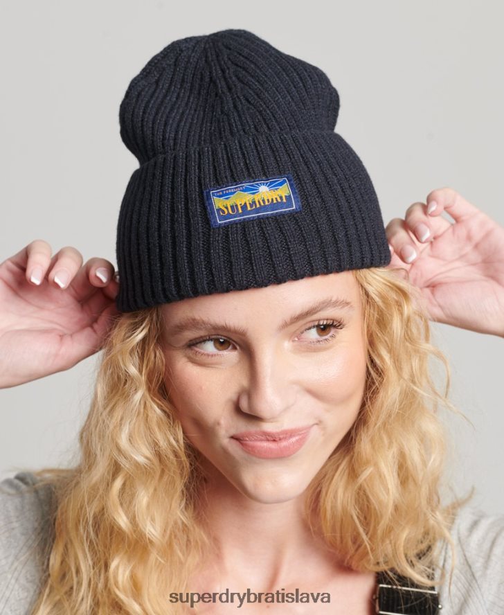 Superdry ženy Radarová čiapka zo zmesi vlny 6B4ZTR1694 príslušenstvo námorníctvo