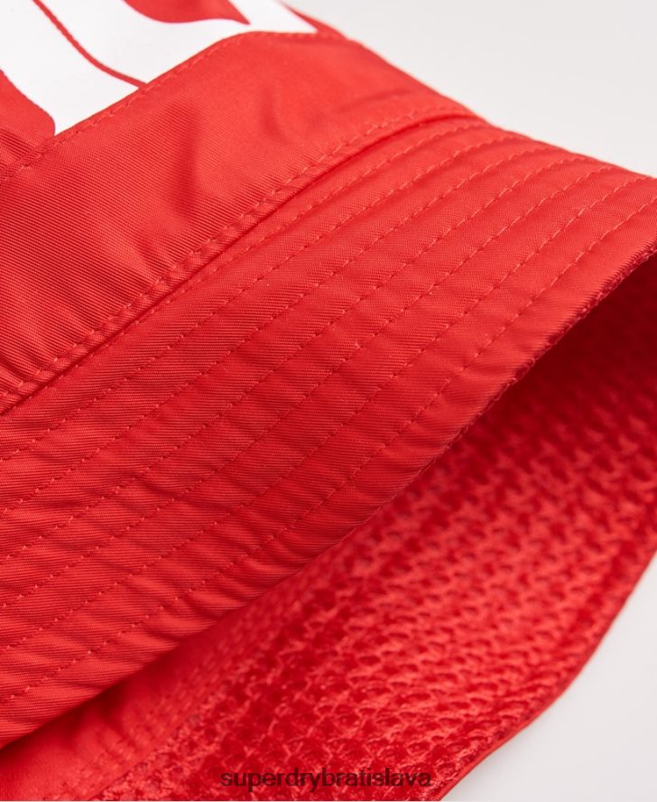 Superdry ženy bucket hat s logom 6B4ZTR4328 príslušenstvo červená