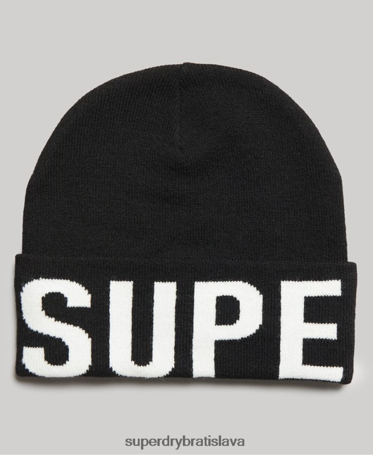Superdry ženy horská pletená čiapka 6B4ZTR1689 príslušenstvo čierna