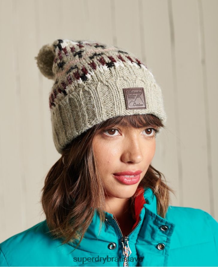 Superdry ženy intarziová čiapka 6B4ZTR4311 príslušenstvo béžová