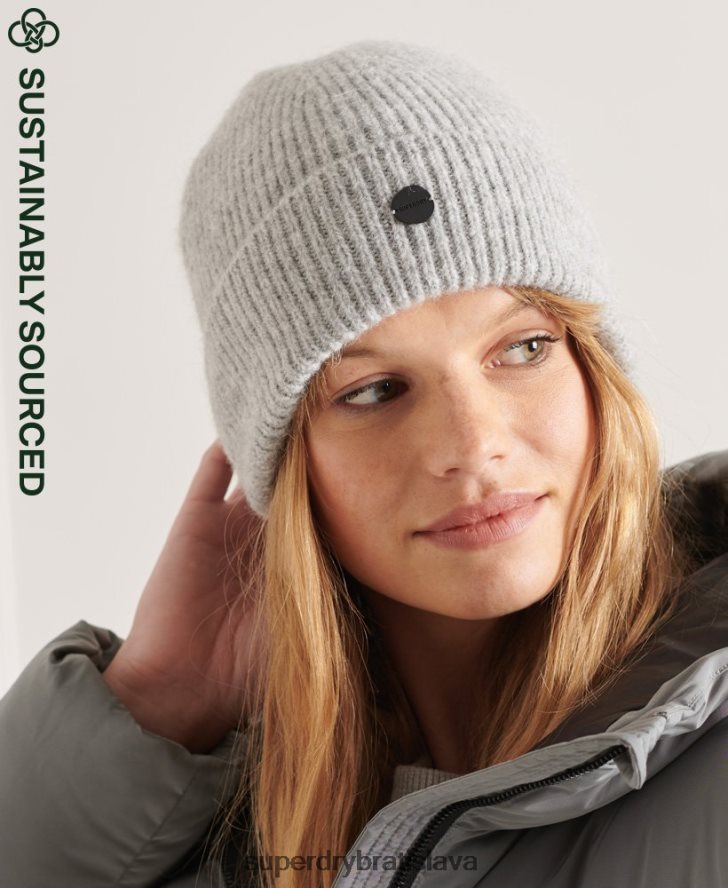 Superdry ženy luxusná čiapka 6B4ZTR6611 príslušenstvo svetlo šedá