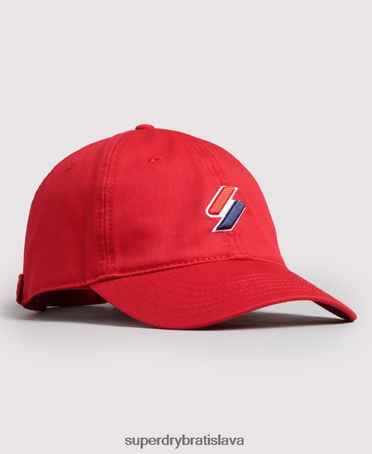 Superdry ženy nevyhnutná baseballová čiapka 6B4ZTR1760 príslušenstvo červená