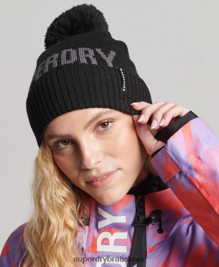 Superdry ženy snehová čiapka 6B4ZTR4108 príslušenstvo čierna