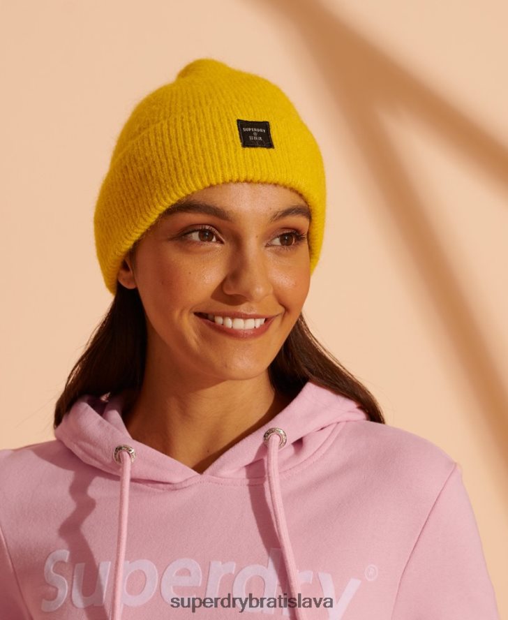 Superdry ženy super luxusná čiapka 6B4ZTR4318 príslušenstvo žltá