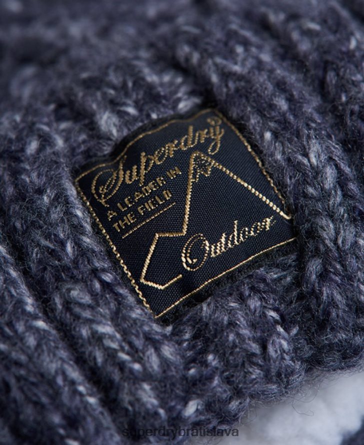 Superdry ženy tvídová káblová čiapka 6B4ZTR4293 príslušenstvo námorníctvo