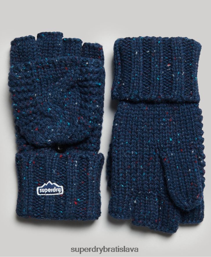 Superdry ženy pletené rukavice 6B4ZTR4263 príslušenstvo námorníctvo